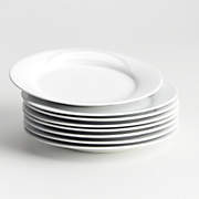 Aspen Rimmed Porcelain Salad Plates, Set of 8