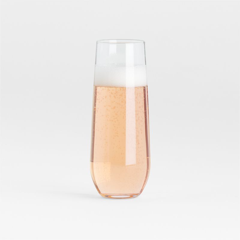 Pink Acrylic Stemless Champagne Flute