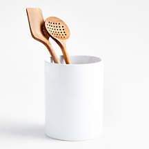 Aspen White Ceramic Kitchen Utensil Holder
