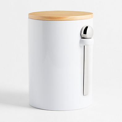 View Aspen Extra-Large White Ceramic Canister with Scoop details