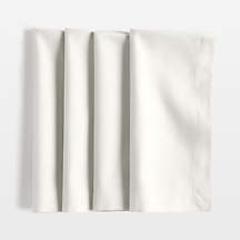 Aspen Crisp White Organic Cotton Napkin, Set of 4 + Reviews | Crate & Barrel