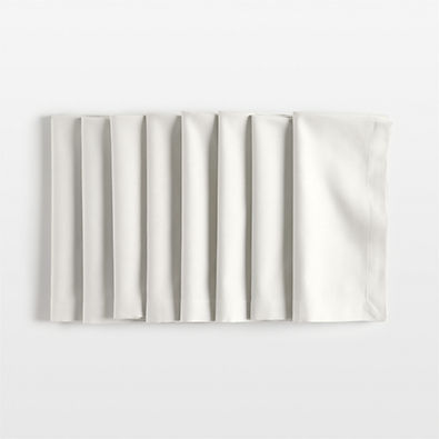 View Aspen Crisp White Organic Cotton Napkin, Set of 8 details