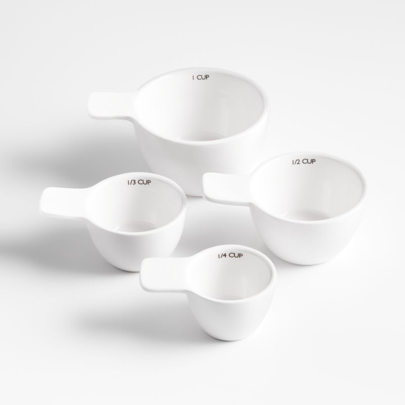 White Cottage Ceramic Measuring Cup