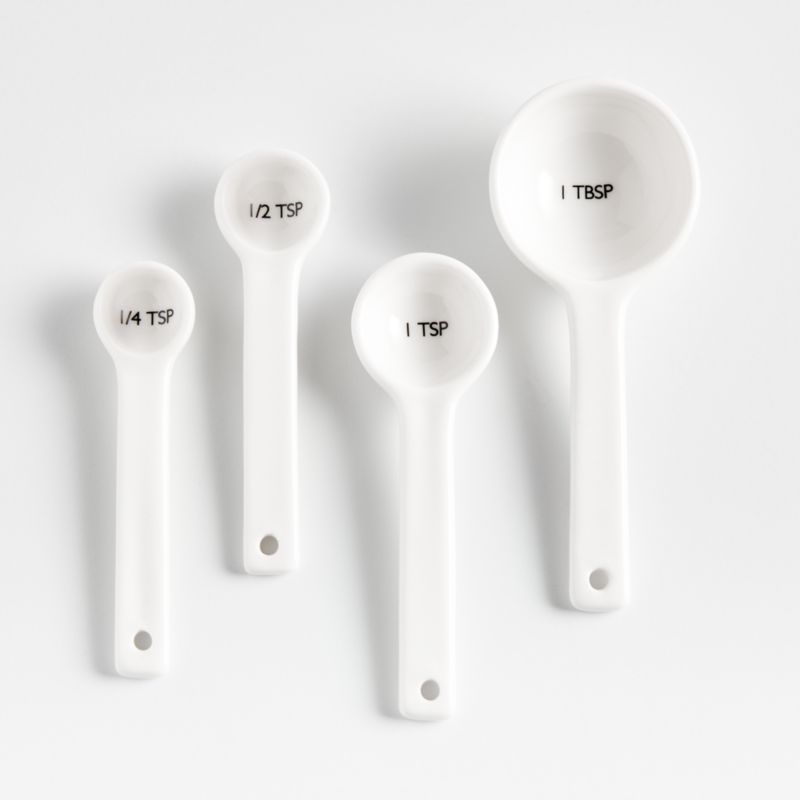 KitchenAid Classic Measuring Spoons Kitchen Prep Tool White/black