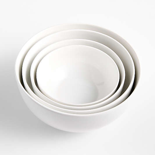 Aspen Coupe Stoneware Mixing and Serving Bowls, Set of 4