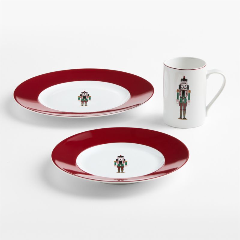 Aspen Red Rim Nutcracker 12.75-oz. Porcelain Can Mug - image 2 of 3