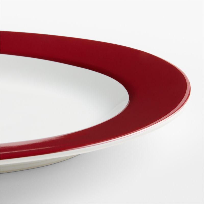 Aspen Red Rim Nutcracker Porcelain 15" Platter - image 2 of 3