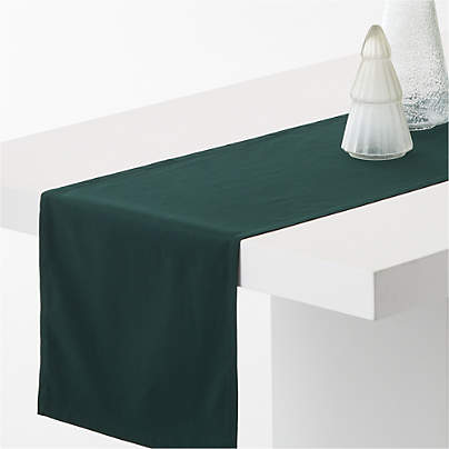 Aspen 108" Spruce Green Organic Cotton Table Runner