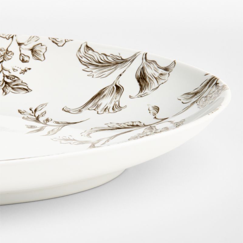 Autumn Toile Brown Stoneware Platter - image 2 of 3