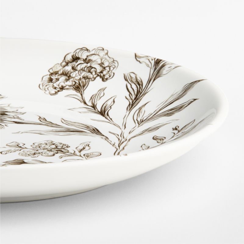 Autumn Toile Brown Stoneware Salad Plates, Set of 4 - image 5 of 6