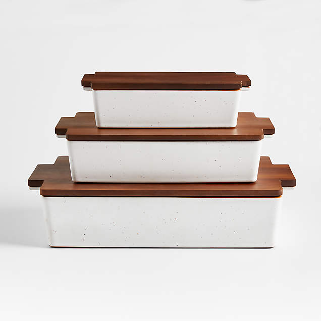 Baking Dishes with Bamboo Lids + Reviews | Crate & Barrel