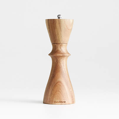 Aster Acacia Wooden Pepper Mill Grinder + Reviews | Crate & Barrel