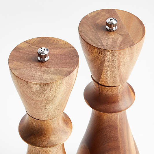 Aster Acacia Salt and Pepper Mills