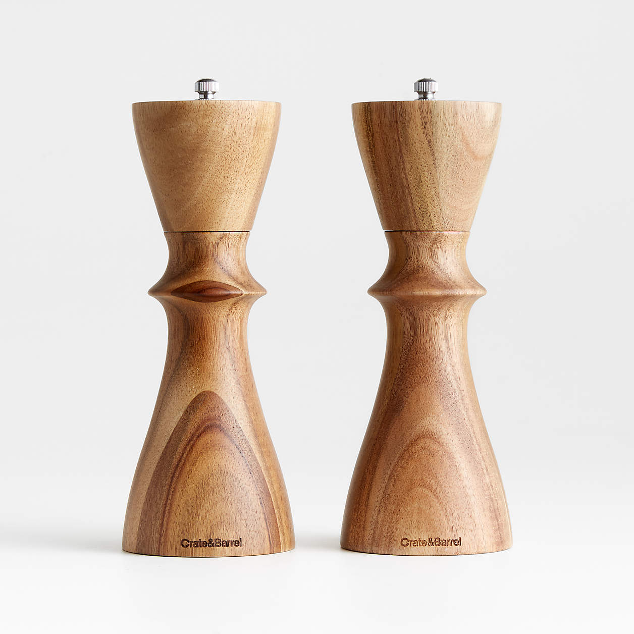 Aster Acacia Wooden Salt & Pepper Mill Grinder Set