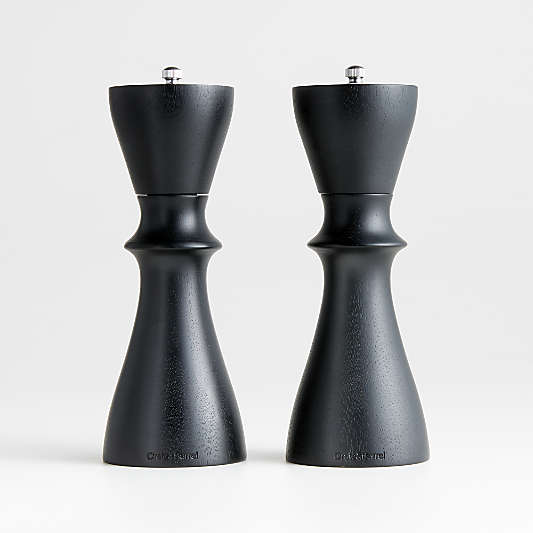 Aster Ebonized Wooden Salt & Pepper Mill Grinder Set