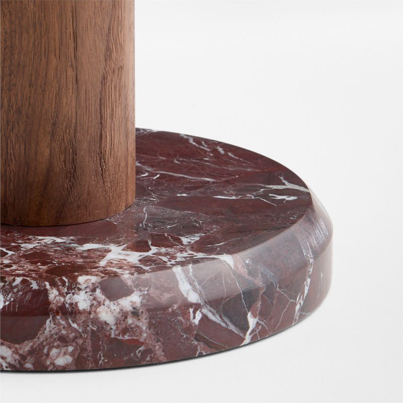 Aston Wood and Marble Table Lamp with Glass Shade 20" - image 4 of 6