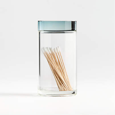 Astoria Large Clear Glass Bathroom Canister