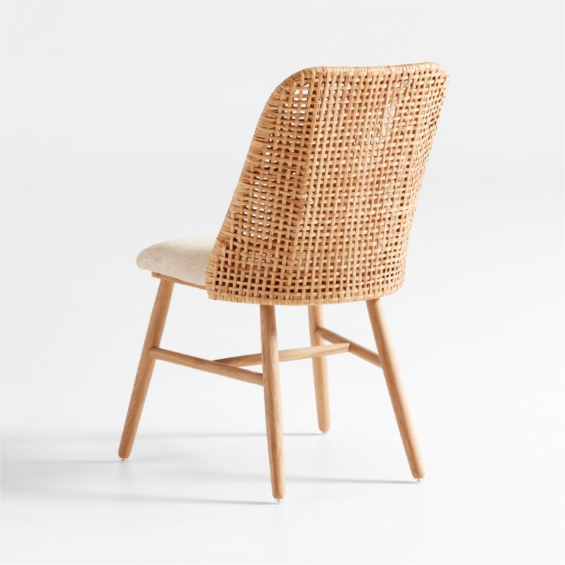 Astrid Upholstered Rattan Dining Chair with Performance Fabric