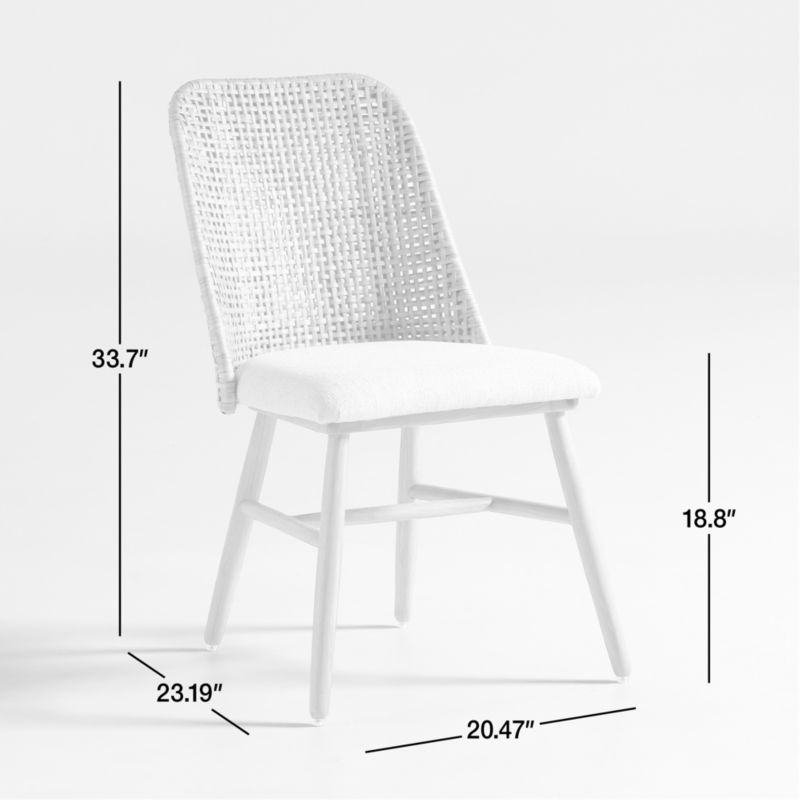 Astrid Upholstered Rattan Dining Chair with Performance Fabric