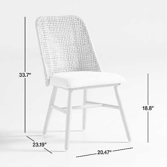 Astrid Upholstered Rattan Dining Chair with Performance Fabric