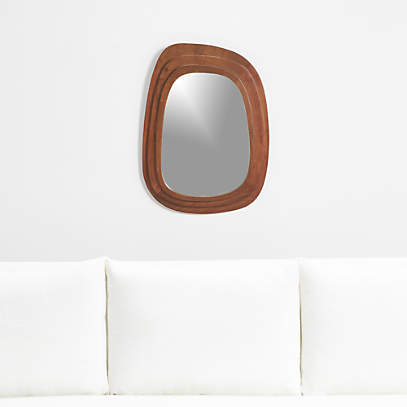 Ath Mango Wood Wall Mirror Reviews, Rustic Round Mirror Canada
