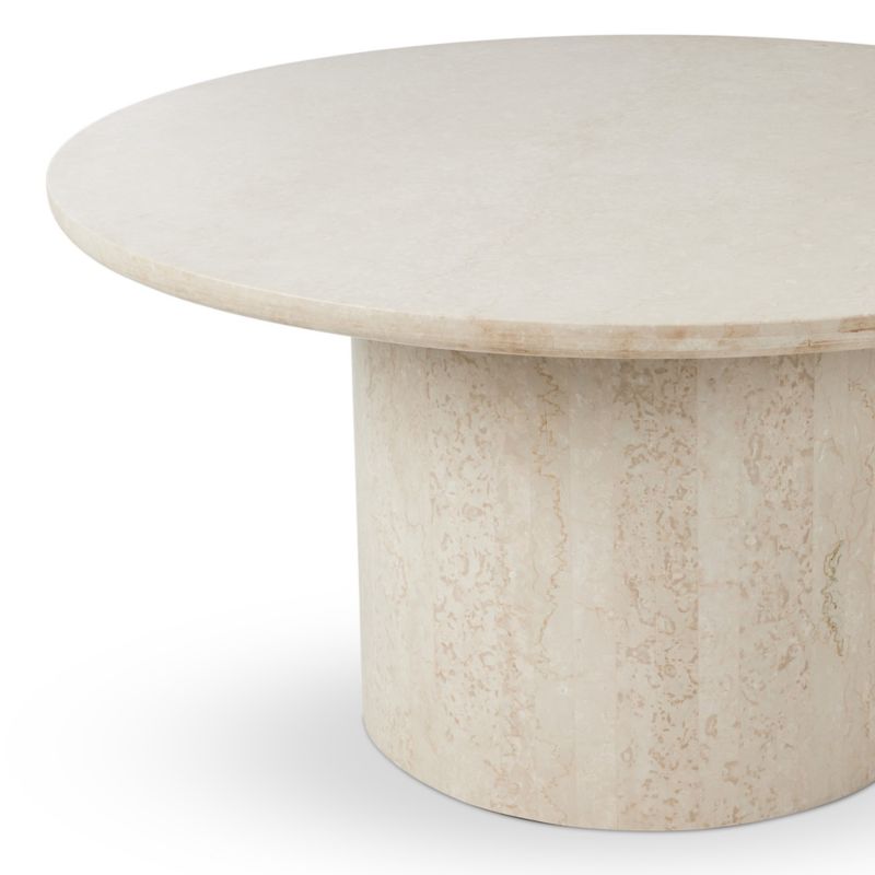 Athens 48" Round Marble Outdoor Dining Table - image 3 of 7