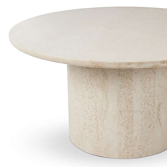 Athens 60" Round Marble Outdoor Dining Table