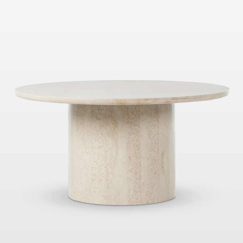 Athens 48" Round Marble Outdoor Dining Table - image 0 of 7