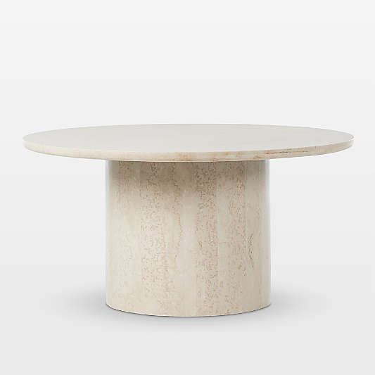 Athens 60" Round Marble Outdoor Dining Table
