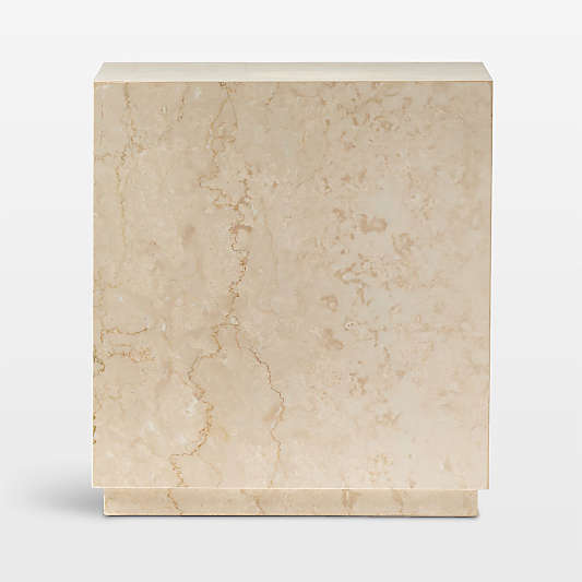 Athens Marble 22" Square Outdoor End Table