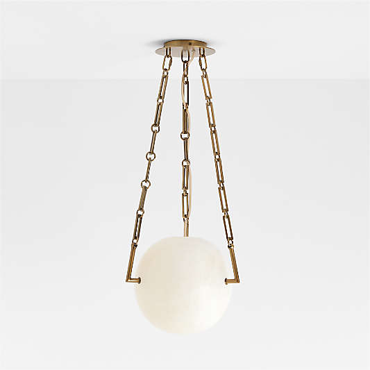 Atlas Alabaster Globe Pendant Light