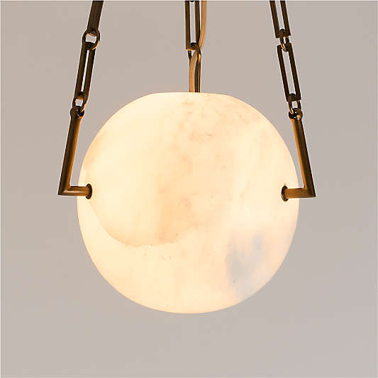 Atlas Alabaster Globe Pendant Light