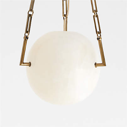 Atlas Alabaster Globe Pendant Light