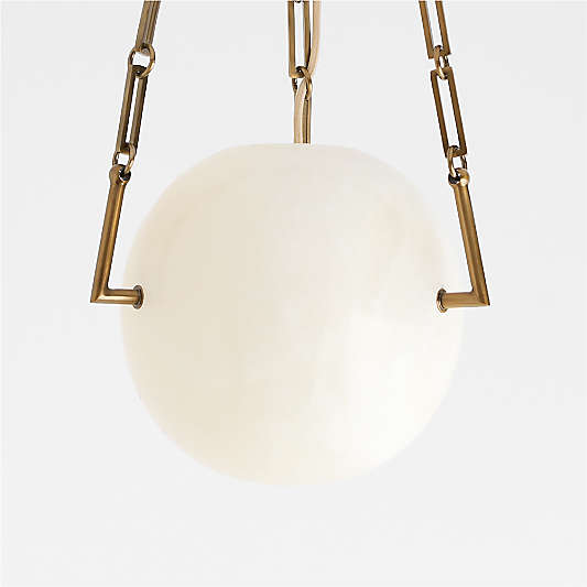 Atlas Alabaster Globe Pendant Light