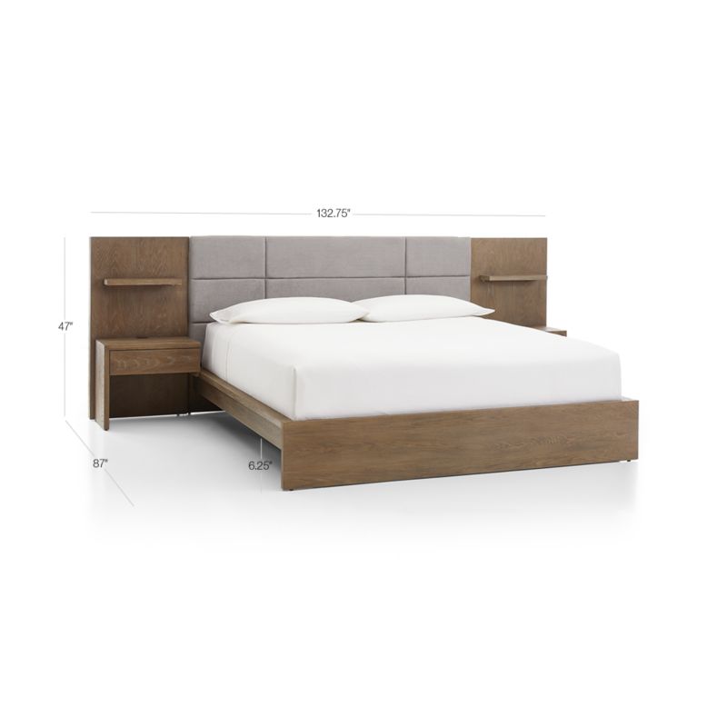 View Atlas King Bed with Panel Nightstands - image 2 of 14