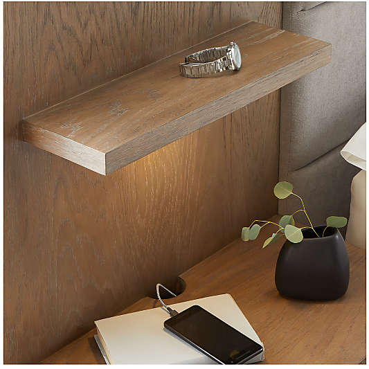 Atlas Left One Panel Night Stand with Light