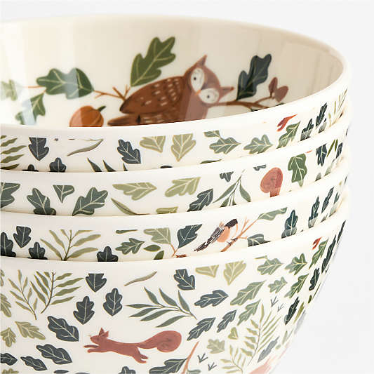 Autumn Melamine Kids Bowls Set of 4