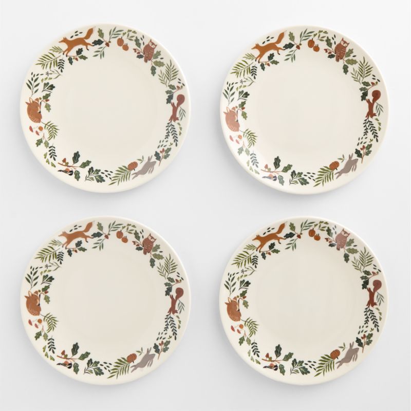 Autumn Melamine Kids Dinner Plates, Set of 4 - image 2 of 3