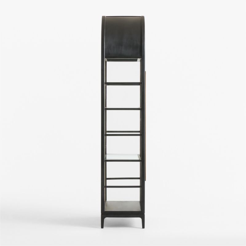 Atrium 37" Black Wood and Glass Storage Display Cabinet - image 3 of 5