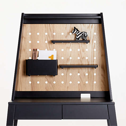 Atticus Kids Black Desk Hutch