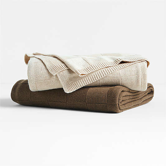 Atticus Square Knit Throws by Jake Arnold