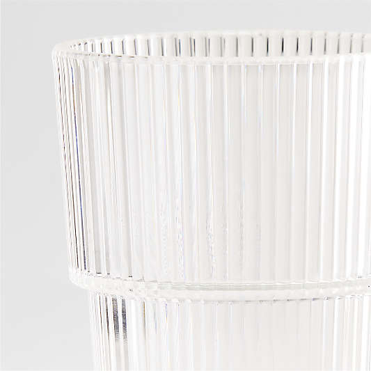 Atwell Acrylic Stackable Ribbed Glasses