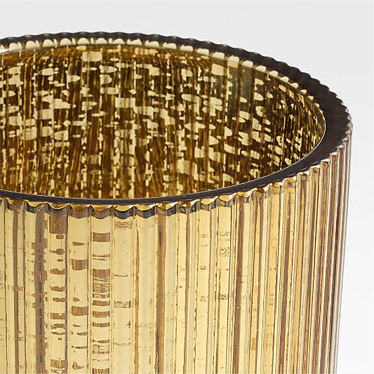 Atwell Medium Bronze Mercury Glass Hurricane Candle Holder 7"