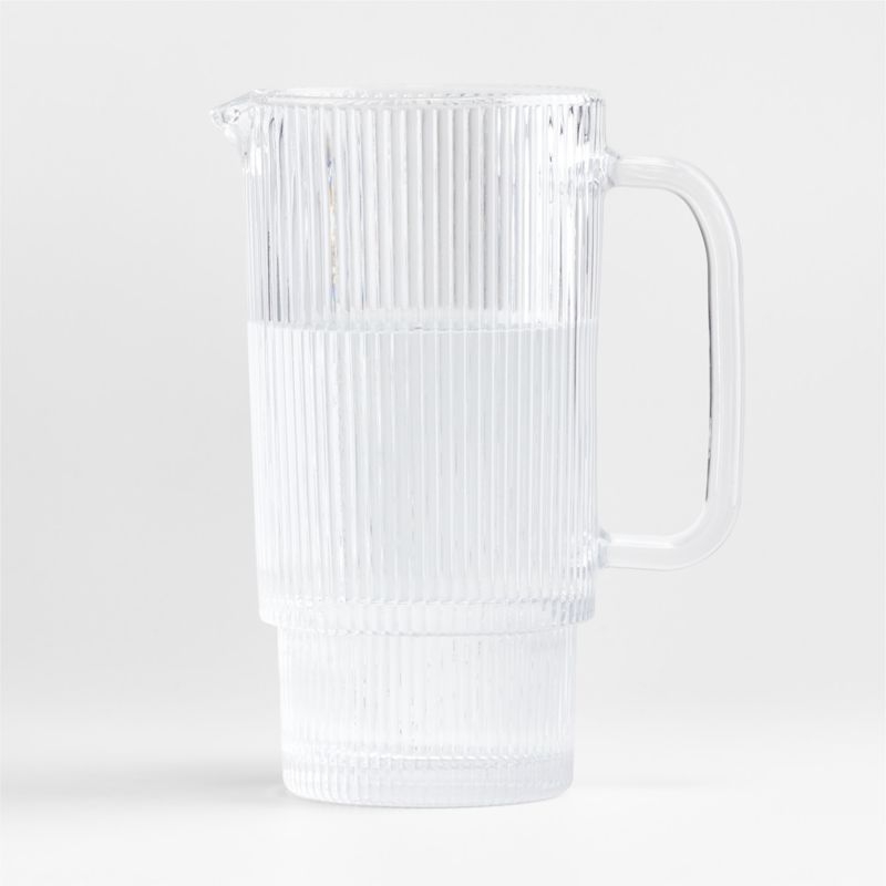 Ribbed Glass Pitcher Clear - Threshold™