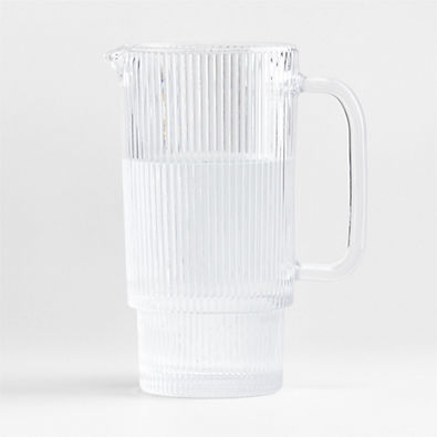 View Atwell 52-oz. Ribbed Glass Pitcher details