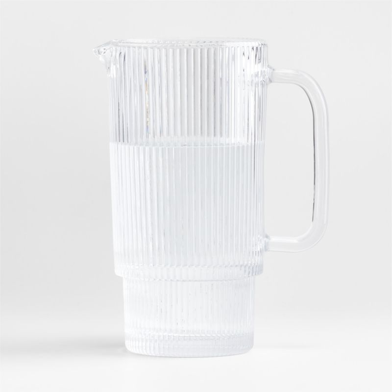 Atwell 16-Oz. Acrylic Stackable Ribbed Highball Glass