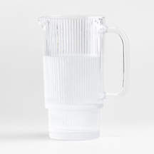 Atwell 52-oz. Ribbed Glass Pitcher + Reviews | Crate & Barrel