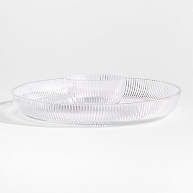 View Atwell Glass Chip and Dip with Mini Bowl details