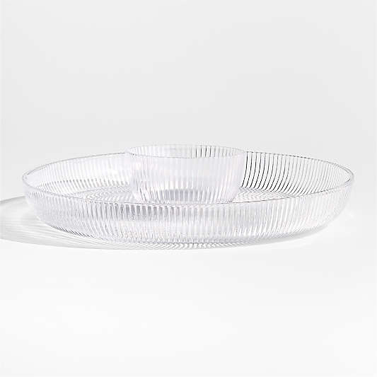 Atwell Glass Chip and Dip with Mini Bowl