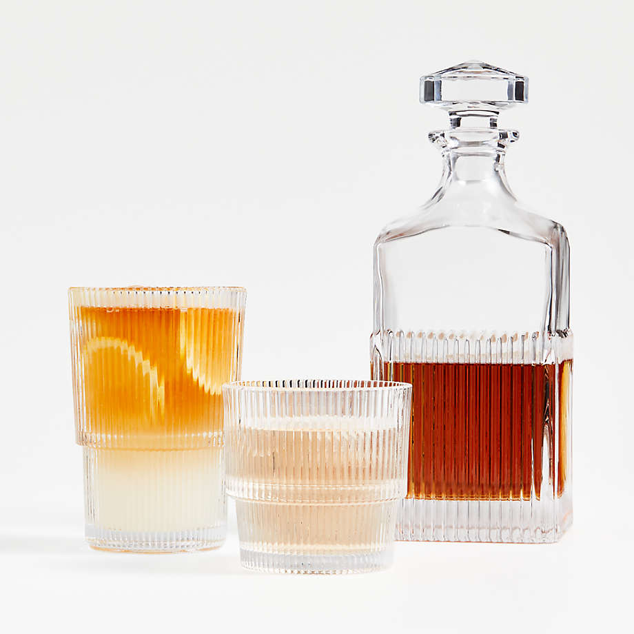 Ribbed Short Drinking Glasses (Set of 4) in 2023
